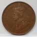 AUSTRALIA 1920 . ONE 1 PENNY . VARIETY . DOUBLE DOT TYPE . INDIAN DIE